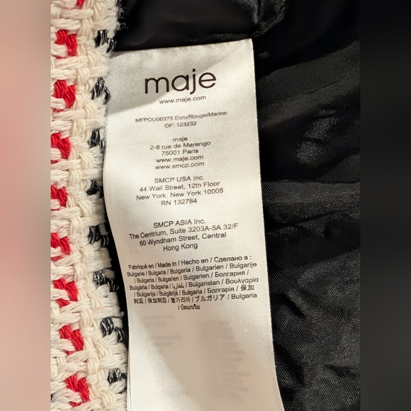 Maje Checked Cotton-Blend Tweed Jacket with Gold Crest Buttons - Picture 7 of 12